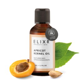 ELIXR - Organic Apricot Kernel Oil Cold Pressed - For Face, Body & Hair - Care Oil Moisturising & Rejuvenating - Made in Germany