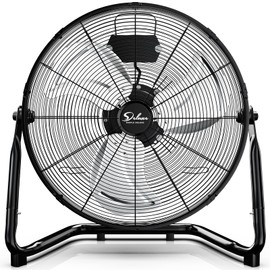 12 Inch 3-Speed High Velocity Heavy Duty Metal Industrial Floor Fans Oscillating Quiet for Home, Commercial, Residential, and Greenhouse Use, Outdoor/Indoor, Black