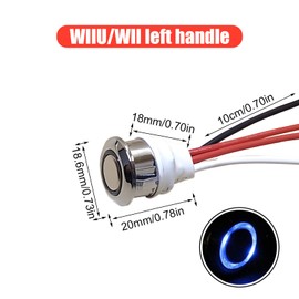 Pack of 2 5-24 V DC LED Touch Dimmer Switch, 12 V Touch Light Switch, Sensor Switch, Continuous Dimming for LED Strips, Touch Switch for 18 mm Mounting Hole, for LED Light, Cupboard, Wardrobe