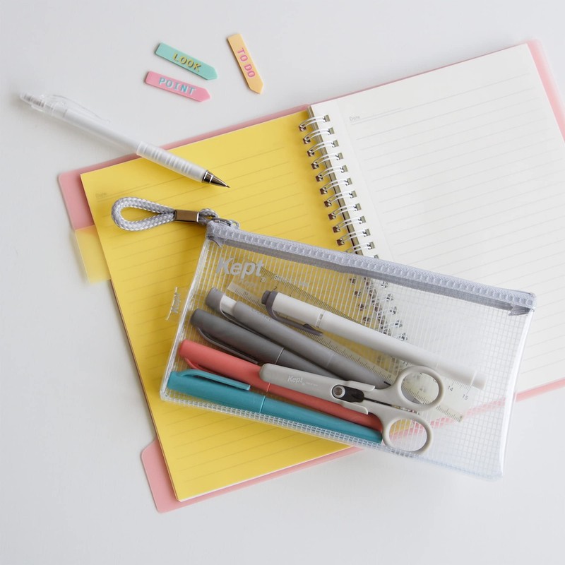 Kept Raymay Fujii KPF6031LN Pencil Case, Clear Pen Case, Light