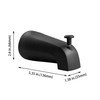 SENTO Slip On Black Universal Bathroom Tub Spout with Diverter,