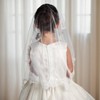 Merroyal Girls Tulle Lace Edge Mantilla First Communion Veil for