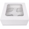FALGUN 10 x Premium White 4 Hole Cavity Cupcake Boxes