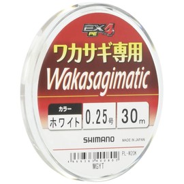 Shimano PL-W40K Smelt PE Line, Wakasagi Chick EX4, 192.8 yd (60 m), No. 0.25, White