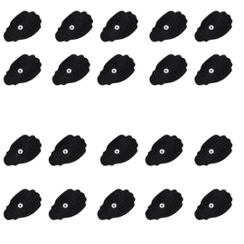 Pack - 20 (10 Pairs) Large TENS Unit Electrode Pads Reusable Self-Adhesive Replacement Massage Pads (Snap on - 3.5mm) - for TENS/EMS Electronic Pulse Massagers
