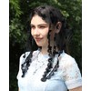 Mantveil Small Triangle Chapel Veil: Short Black Butterfly Lace Mantilla