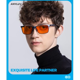 ANYLUV Blue-Light-Glasses Men Bluelight-Glasses Blocking: Anti Eyestrain Bluelight Computer Gaming Glasses
