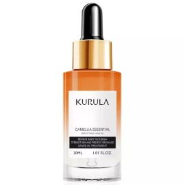 Kurula 쿠룰라 헤어 오일 카멜리아 하이드레이팅 세럼 - 건조하고 손상된 모발과 곱슬머리를 위한 영양 윤기를 Kurula Hair Oil Camelia Hydrating Serum - Nourishing Shine for Dry, Damaged, and Curly Hair