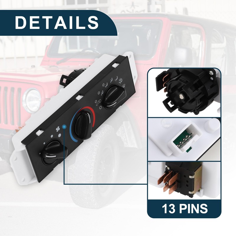 TUCKBOLD A/C Heater Climate Control Panel for Jeep Wrangler TJ