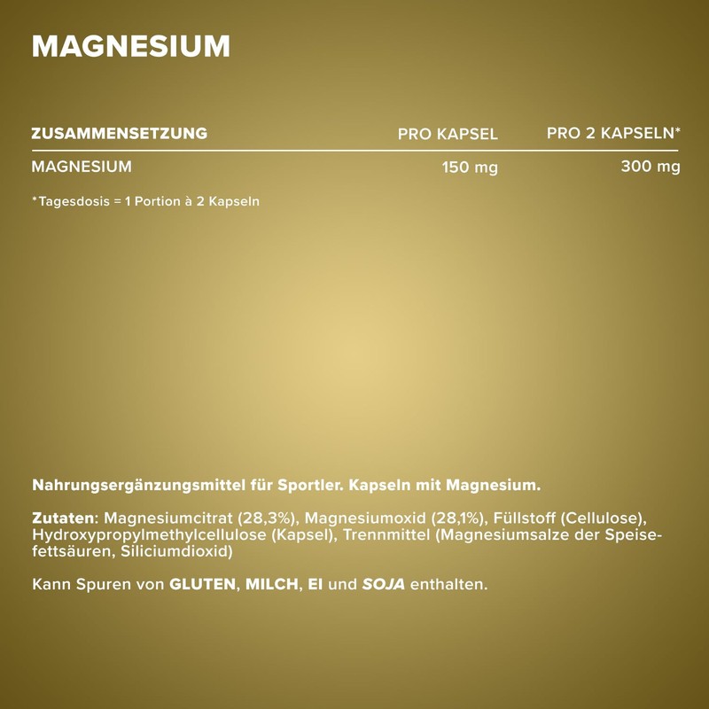 Ironmaxx 910mg Mg-Magnesium Capsules - Pack of 130 Capsules