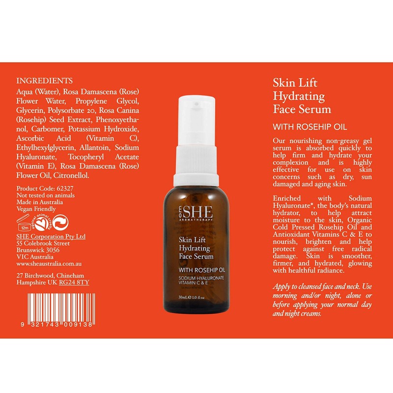 Om SHE Aromatherapy Rosehip Oil Hydrating Skin Lift Face Serum