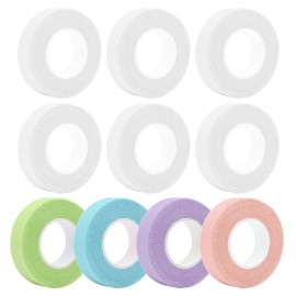Pack of 10 Eyelash Tape, Easy to Tear, Breathable Insulation Tape, Aid Tools for Eyelash Transplantation, Accessories for False Eyelash Patches, Makeup Gadgets
