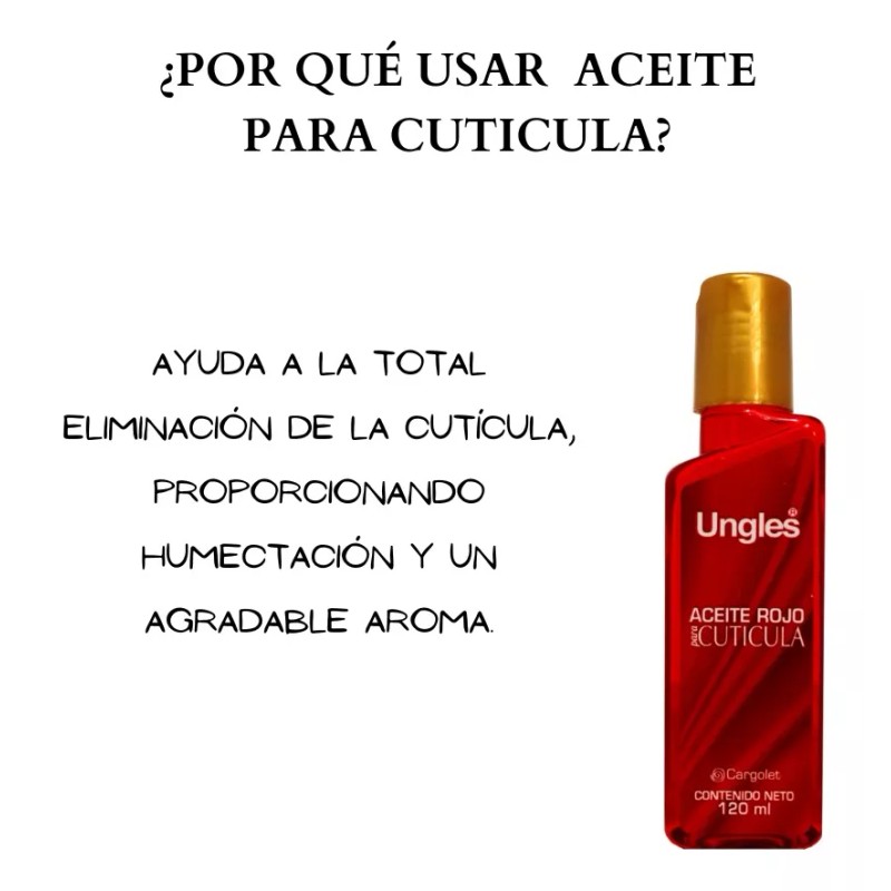 Ungles Aceite Rojo Para Eliminar La Cuticula Cargolet 120ml