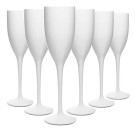 RB Black and White Glasses Range, Champagne glass, White