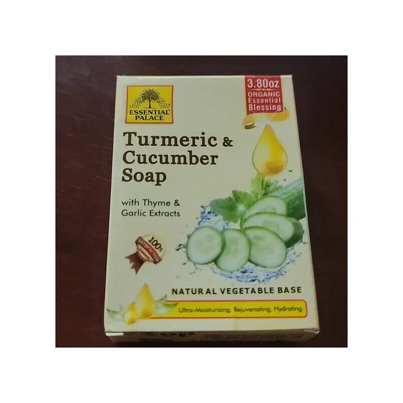 Essential Palace Organic Turmeric & Cucumber Soap Moisturizes & Exfoliates