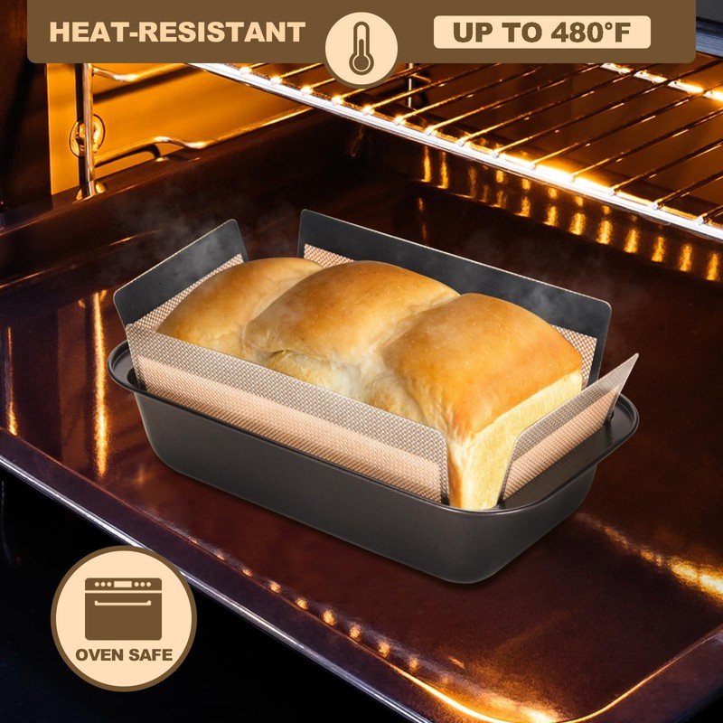 Silicone Bread Loaf Pan Liners, Nonstick, Reusable Bread Pan Baking