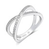 MENDOZZA Double Ring Women's 925 Sterling Silver X-Ring Blogger Style