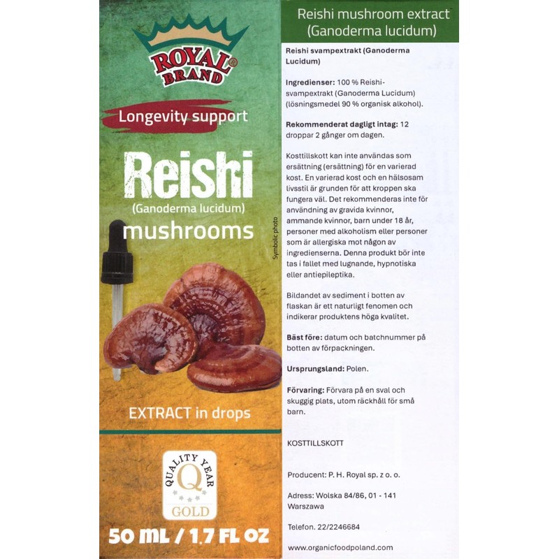 Reishi Mushroom Supplement/Our Reishi Mushroom Extract Promotes Longevity / Reishi