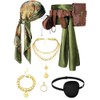 Fourluoo 10 Pcs Pirate Costume Accessories Women Pirate Belt Pouch