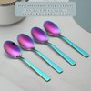 Berglander Rainbow Soup Spoons, 12 Pieces, Stainless Steel Table Spoon,