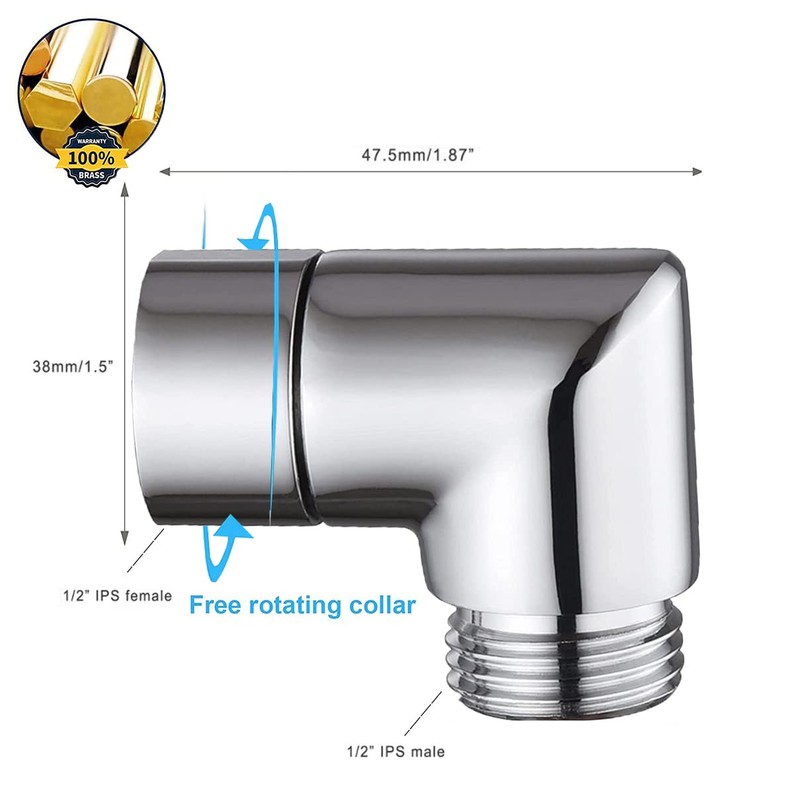 OrangeClub Hand Shower Adapter 90 Degree Adapter for Shower Head