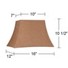 Natural Burlap Large Rectangle Lamp Shade 10" Wide x 7"