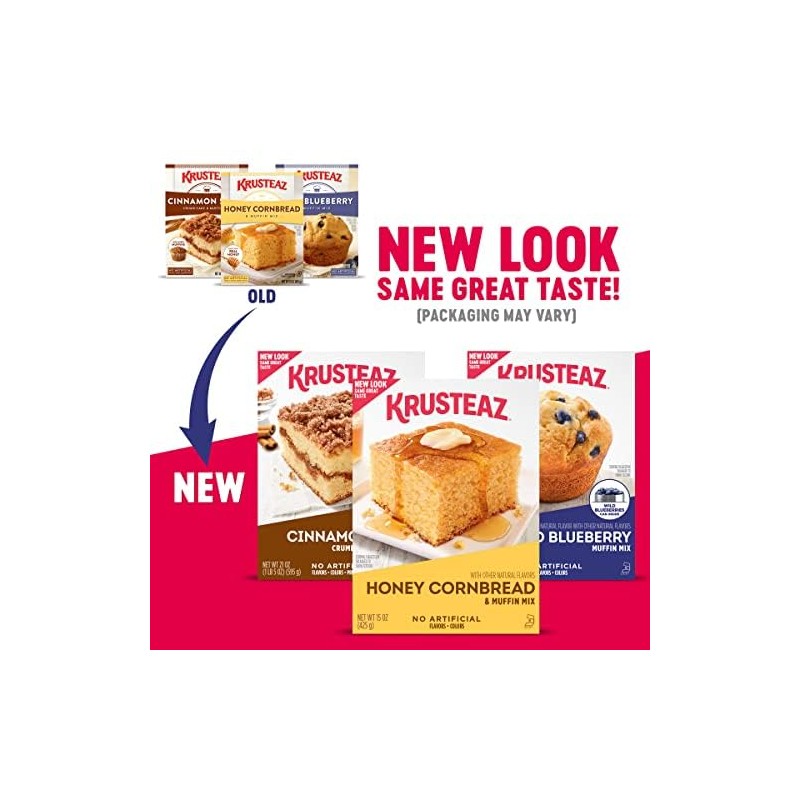 Krusteaz Wild Blueberry Muffin Mix, 17.1 OZ (Pack of 6)