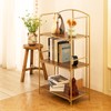 Crofy Crofy No Assembly Folding Bookshelf for Living Room, 3
