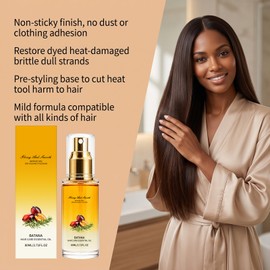EELHOE Hair Repair Oil – Heat Protectant & Damage Treatment for Dry Brittle Hair, Non-Sticky, Fast Penetrating, Restores Shine, Pre-Styling Base 80ml