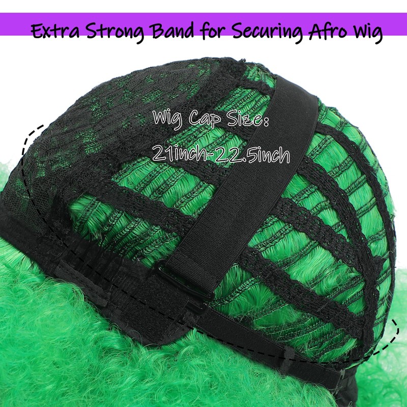 Green Afro Wigs 70s for Black Women 70s Disco Costume