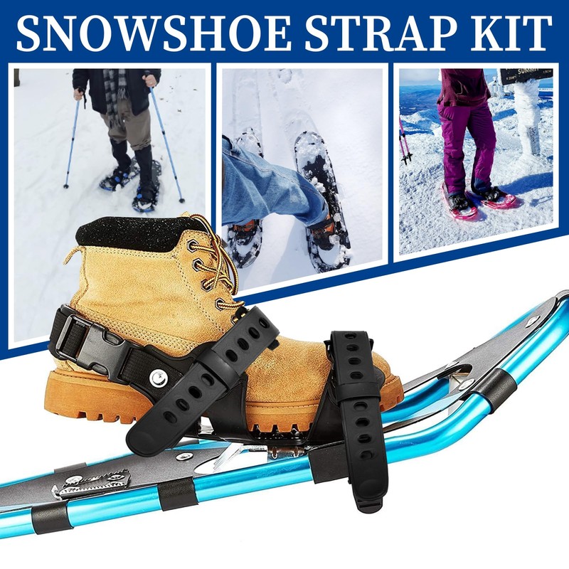 Adnee 4 Pack Snowshoe Strap Kit - 18" Adjustable Ski