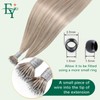 Easyouth Nano Hair Extensions Human Hair Blonde Nano Ring Hair