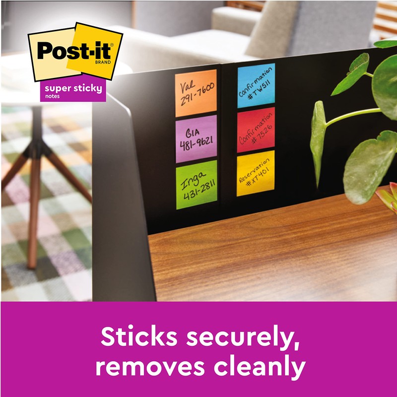 Post-it Super Sticky Notes Oasis Color Collection, Pack of 5