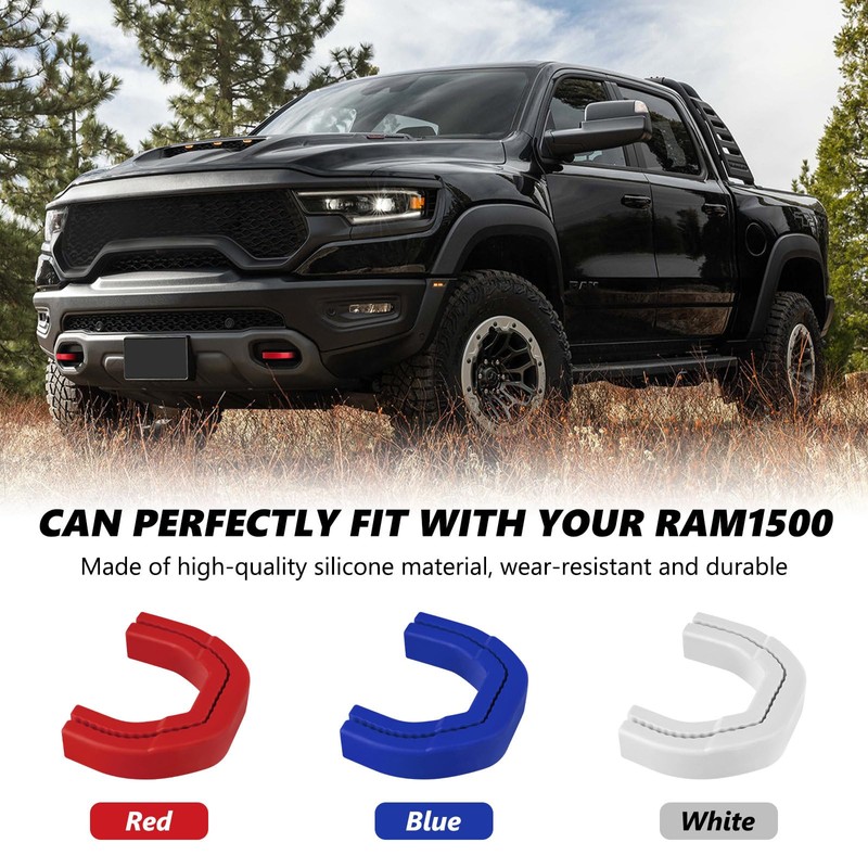 TECHPICCO Front Tow Hooks Covers Hitch Cover Customized Car Tow
