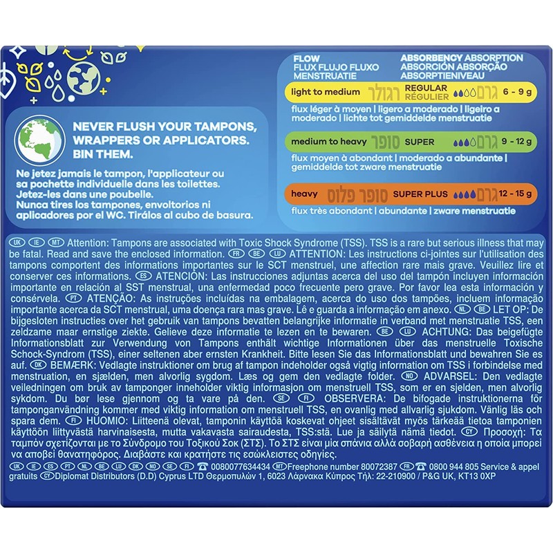 tampax super plus 20's