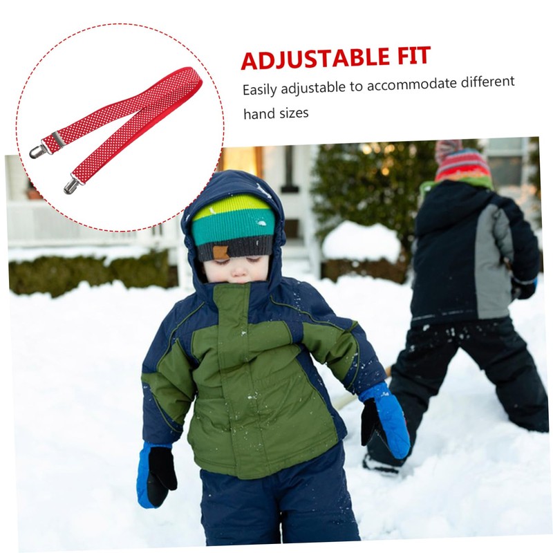Gatuida 2PCS Adjustable Elastic Mitten Clips for Glove Holders Weather