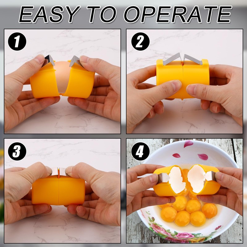 Egg Cracking Tool for Raw Eggs, Efficient Egg Shell Opener