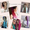 Braid Ponytail Hair Extensions with Elastic Tie,2 Pcs Straight Braid