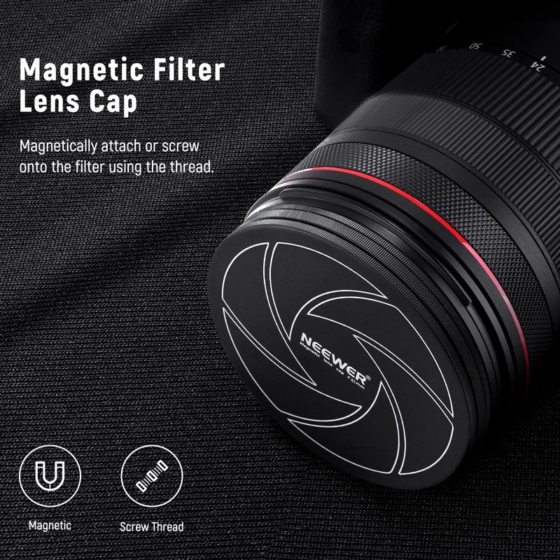 NEEWER 62mm 3-in-1 Magnetic ND Lens Filter Kit, Includes 10-Stop