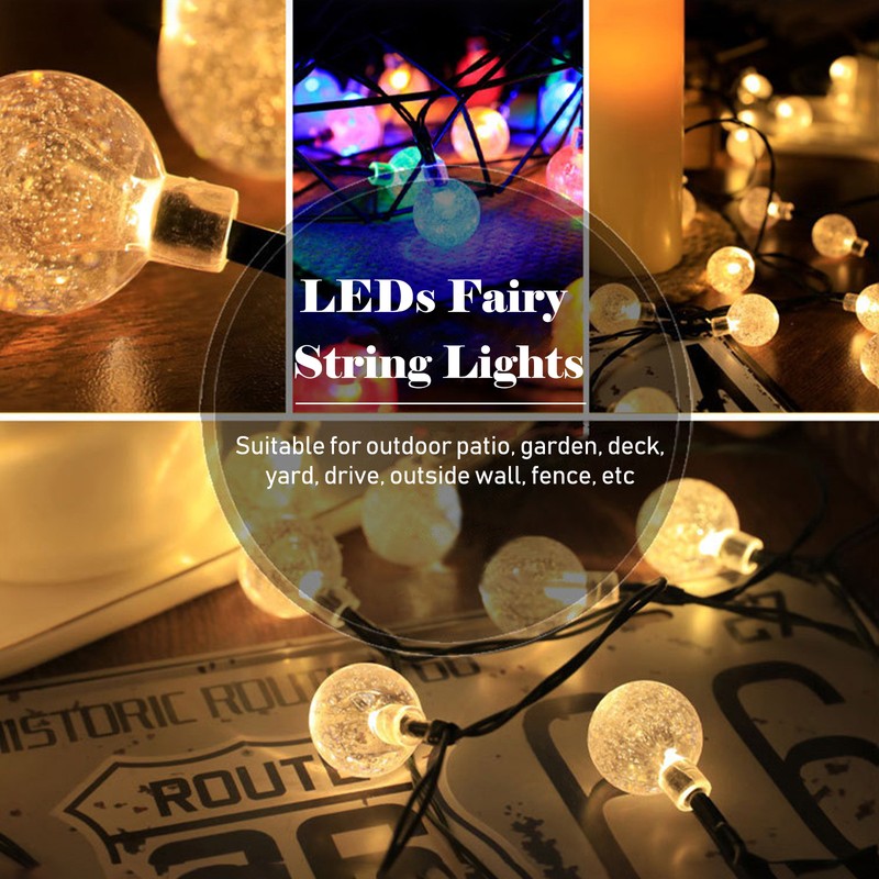 50LEDs Fairy String Lights Round Bulb Shaped Decorative Hanging Lights