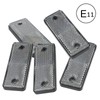 Yinaolan 10 Pack White Screw on Rectangular Reflectors, E11 Approval