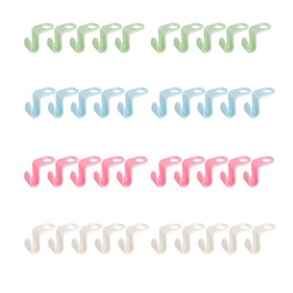 ieron 40 Pcs Clothes Hanger Connector Hooks, Mini Multicolor Cascading Space-Saving Clip Drop Coat Hanger Connection Hooks for Wardrobes Organise