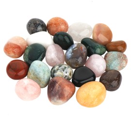 NKlaus 300 g - 900 g India Mix Tumbled Stones Worry Stone 35-50 mm Massage Stones Healing Stones 11177