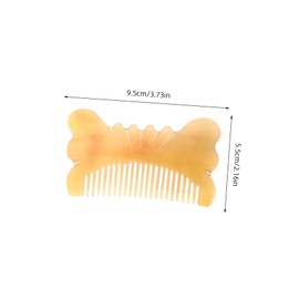 NOLITOY Travel Friendly Thickened Natural Horn Comb for Scalp Massage and Meridian Stimulation Static Detangle Tool for Womens Hair Care Portable Handmade Relaxation Comb for Travel and