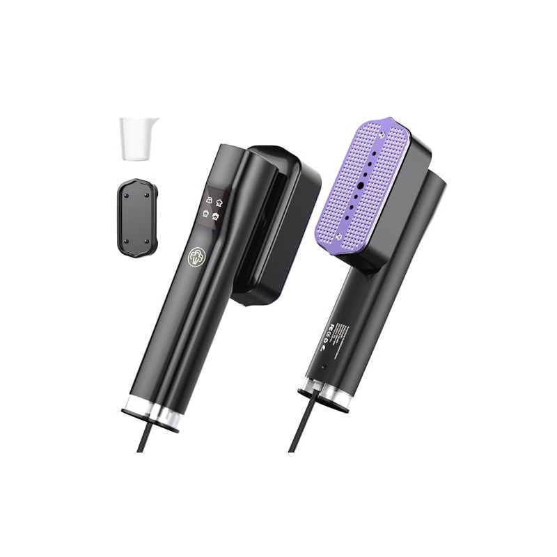 Steamer for Clothes, Handheld and Portable with 15-Second Heat-Up, 2-in-1