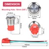 DMWD 20Amp 12V-24V Horn Push Button Switch 16mm Heavy Duty
