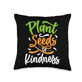Inspire Kindness and Grow | Love Plant Seeds in the Garden Throw Pillow