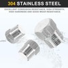 sourcing map 5pcs 304 Stainless Steel Pipe Plug Fitting 1/4"