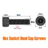 Junter 100pcs M1.6 x 6mm Black Alloy Class 12.9 Allen