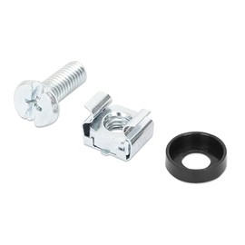 Kit Tornillos Rack M6 50 Piezas con Tuercas Enjauladas y Arandelas, Tornillería para Gabinete Rack 19 Pulgadas y Server Rack, para Montaje de Equipos Intellinet 711081